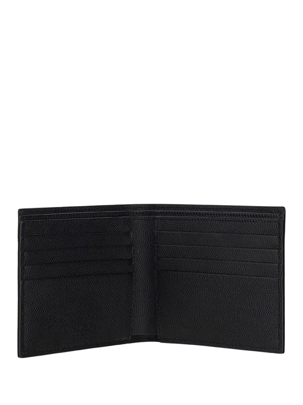 East/West Wallet in Grain De Poudre Embossed Leather - Black