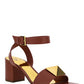 One Stud Sandal in Calfskin With Maxi Stud - Gingerbread