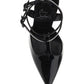 Maravilla T-Strap 100 Patent Pump - Black