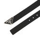 Saffiano Leather Belt - Black