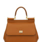 Small Sicily Bag In Dauphine Calfskin - Brown