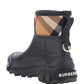 House Check Panel Rain Boots - Black
