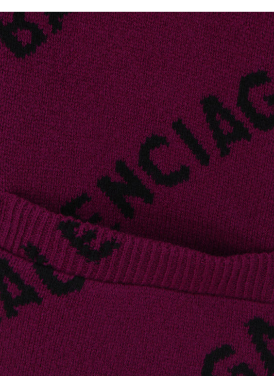 Allover Logo Cardigan - Purple
