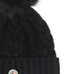Beanie With Pom Pom - Black