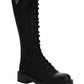 Brushed Leather and Re-Nylon Boots - Black