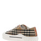 Vintage Check Cotton Sneakers