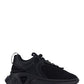 Reflective Material and Mesh B-Runner Sneakers - Black