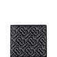 Monogram Print International Bifold Wallet - Black / White
