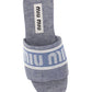 Logo-Jacquard Denim Sandals