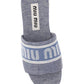 Logo-Jacquard Denim Sandals