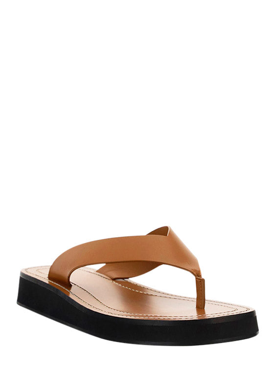 Ginza Leather Sandals - Tan