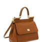 Small Sicily Bag In Dauphine Calfskin - Brown
