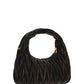 Miu Wander Matelassé Nappa Leather Mini Hobo Bag - Sand/Coffee