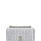 Quilted Metallic Leather Mini Lola Bag - Silver