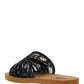 Woody Lace Mule Sandals - Black