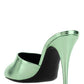 La 16 Mules In Metallic Leather - Green