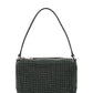 Heiress Medium Pouch Bag in Rhinestone Mesh
