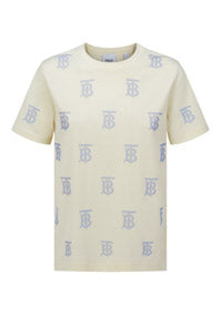 Monogram Motif Cotton T-shirt - Frosted Lemon