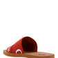 Woody Flat Mule - Terracotta Red
