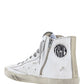 Francy Sneakers In Leather - White / Silver.