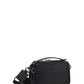 Lacquered Vlogo Signature Leather Crossbody Bag - Black