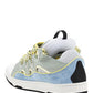 Leather Curb Sneakers - Grey / Blue