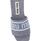 Logo-Jacquard Denim Sandals
