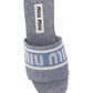 Logo-Jacquard Denim Sandals