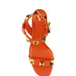 Roman Stud Calfskin Sandal 60MM - Orange