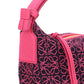Small Cubi bag in Anagram Jacquard and Calfskin - Pink
