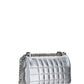 Quilted Metallic Leather Mini Lola Bag - Silver
