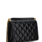 Women's Black Becky Mini Chain Bag In Quilted Patent Leather - Black