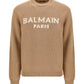 Marino Wool Sweater Logo - Beige