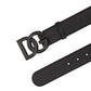 Leather Belt with Crossover DG Logo Buckle - Black