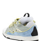 Leather Curb Sneakers - Grey / Blue
