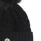 Beanie With Pom Pom - Black