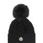 Beanie With Pom Pom - Black
