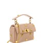 Medium Roman Stud The Shoulder Bag In Nappa With Chain - Beige