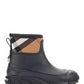 House Check Panel Rain Boots - Black