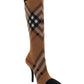 Knitted Check Sock Boots