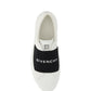 Sneakers In Leather With Givenchy Webbing - Black / White