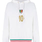 Jersey hoodie with patch - White