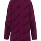 Allover Logo Cardigan - Purple