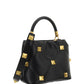 Small Roman Stud The Handle Bag In Nappa - Black