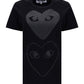 Tonal Heart Print T-shirt - Black