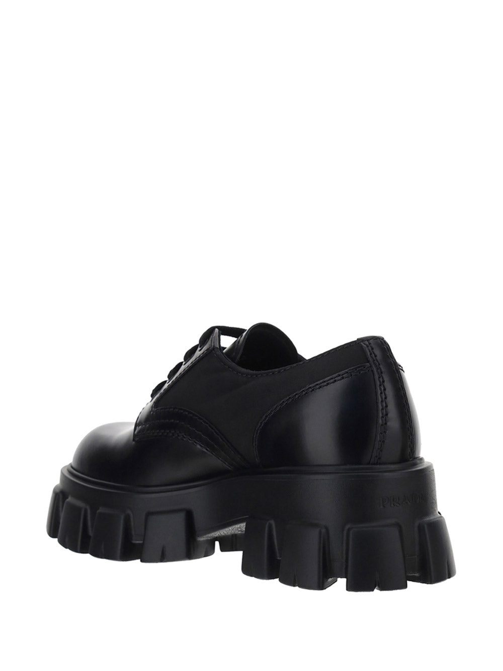 Monolith Brushed Rois Leather & Nylon Lace-up Shoes - Black