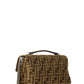 FF Tapestry Baguette Chain Midi Bag - Brown