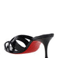 Simply Mule Sandal - Black / Patent