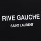 Rive Gauche Zippered Pouch in Bias Canvas - Black/White