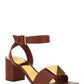 One Stud Sandal in Calfskin With Maxi Stud - Gingerbread